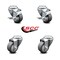 Service Caster 3 Inch Thermoplastic Rubber Wheel Swivel Bolt Hole Caster Set with 2 Brake SCC SCC-BH20S314-TPRB-2-TLB-2 - alternate 1